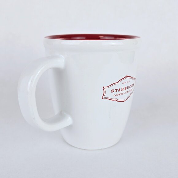 Starbucks 2006 Mug Teacup Starbucks Coffee Company Est 1971 White Red Classic - Picture 5 of 16